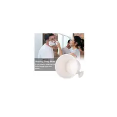 GENERICO - Jabón De Plástico Crema Tazón De Afeitar Blanca