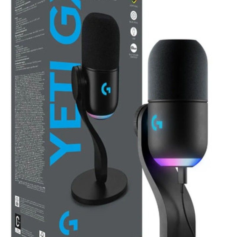 LOGITECH - Micrófono Yeti Gx Gaming Rgb Lightsync Negro  Logitech