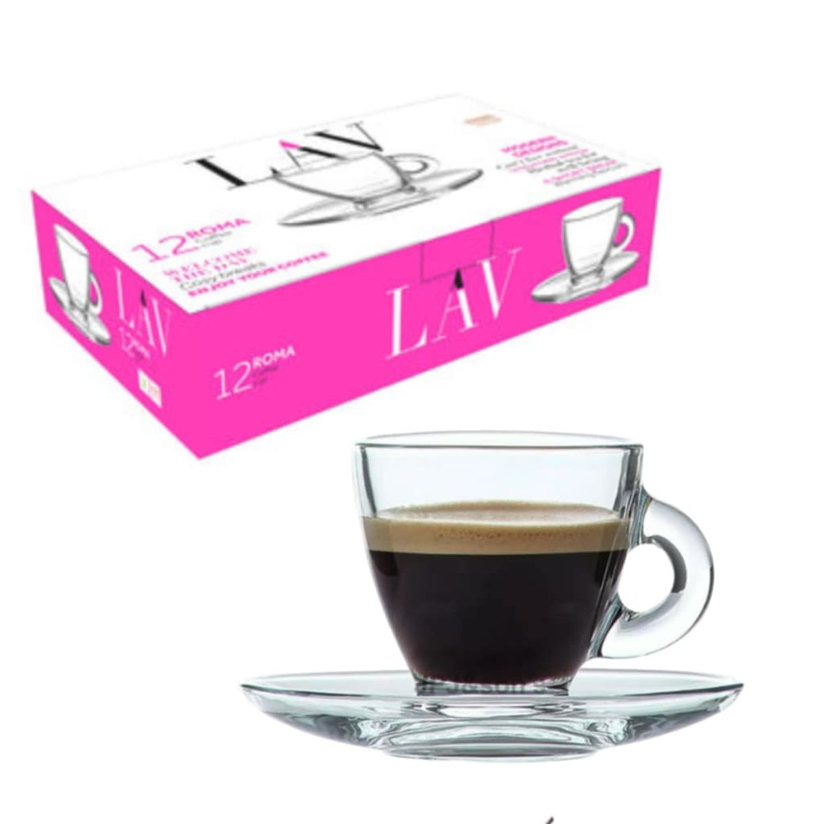 LAV - PACK DE 6  TAZAS TÉ O CAFÉ 225 cc