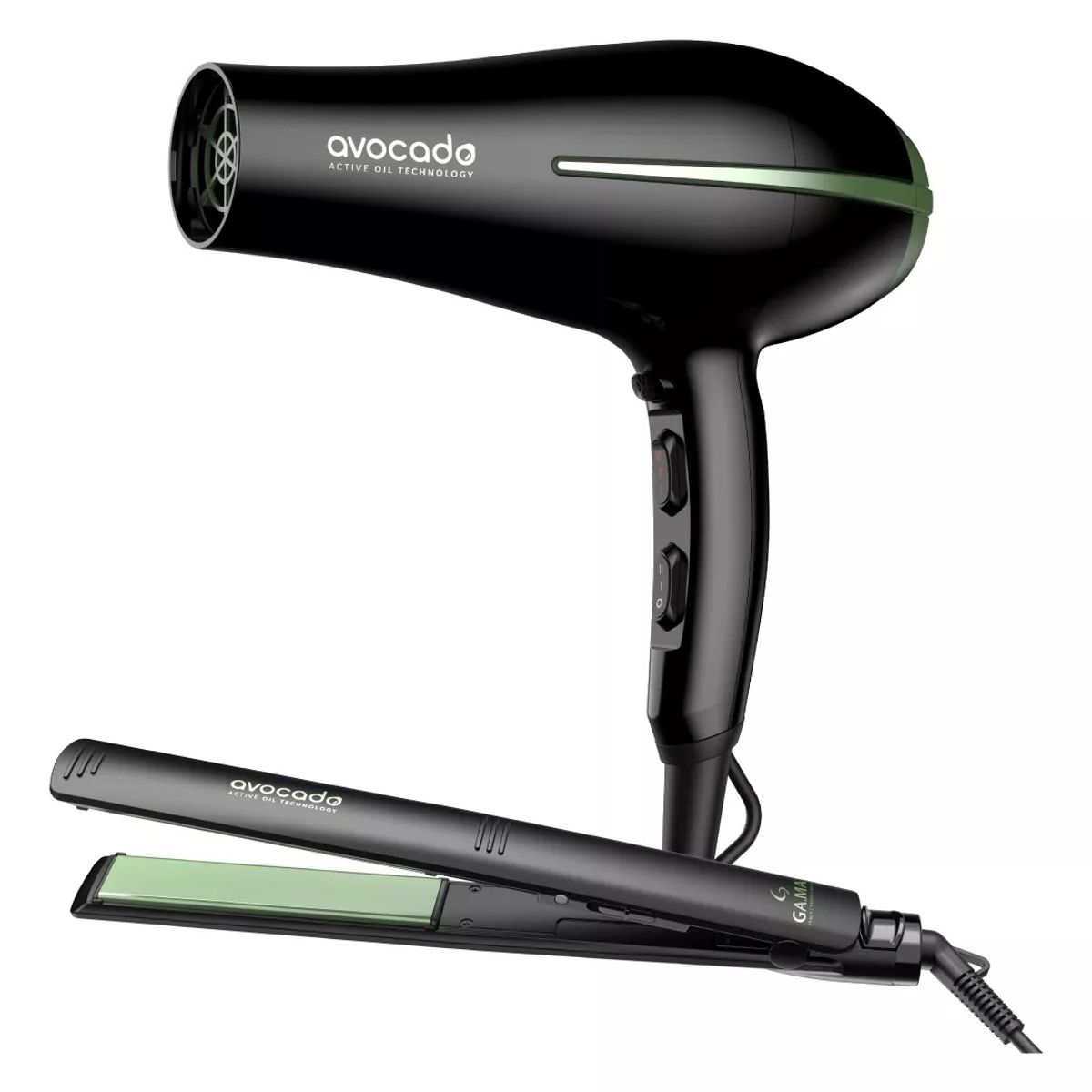 GAMA - Combo Secador De Pelo + Plancha Gama Avocado Active Oil