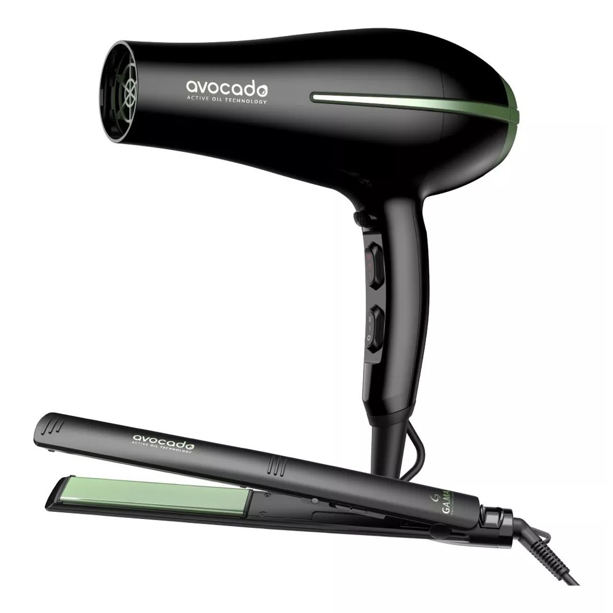 GAMA - Combo Secador De Pelo + Plancha Gama Avocado Active Oil