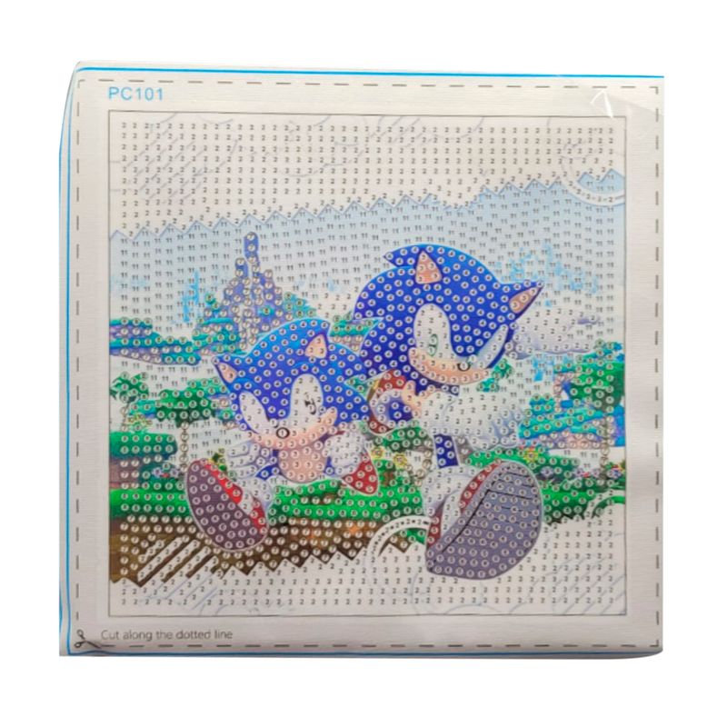GENERICO - KIT 5D PINTURA DIAMANTE CON CUADRO 17X17 SONIC