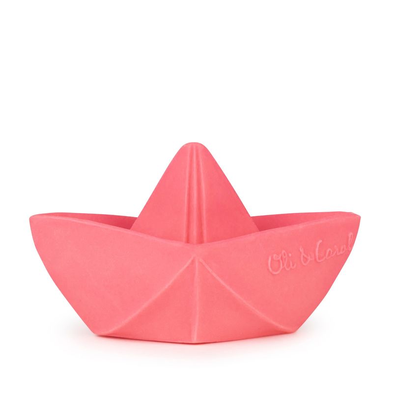 OLI & CAROL - Juguete Mordedor Oli Carol Bote Origami ROSADO
