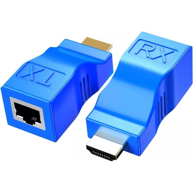 GENERICO - Adaptador Extensor Hdmi A Rj45 Ethernet Conector Hdmi Cat 5e