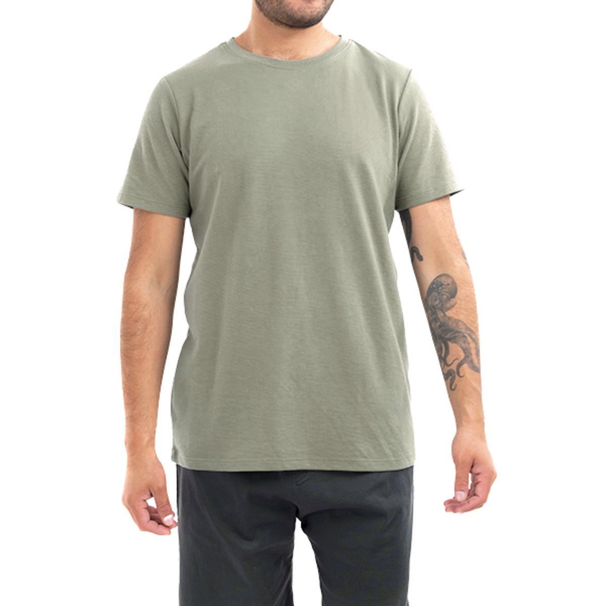 LIKE SHOP - Polera Hombre Manga Corta Algodón Grueso. Urbana 387