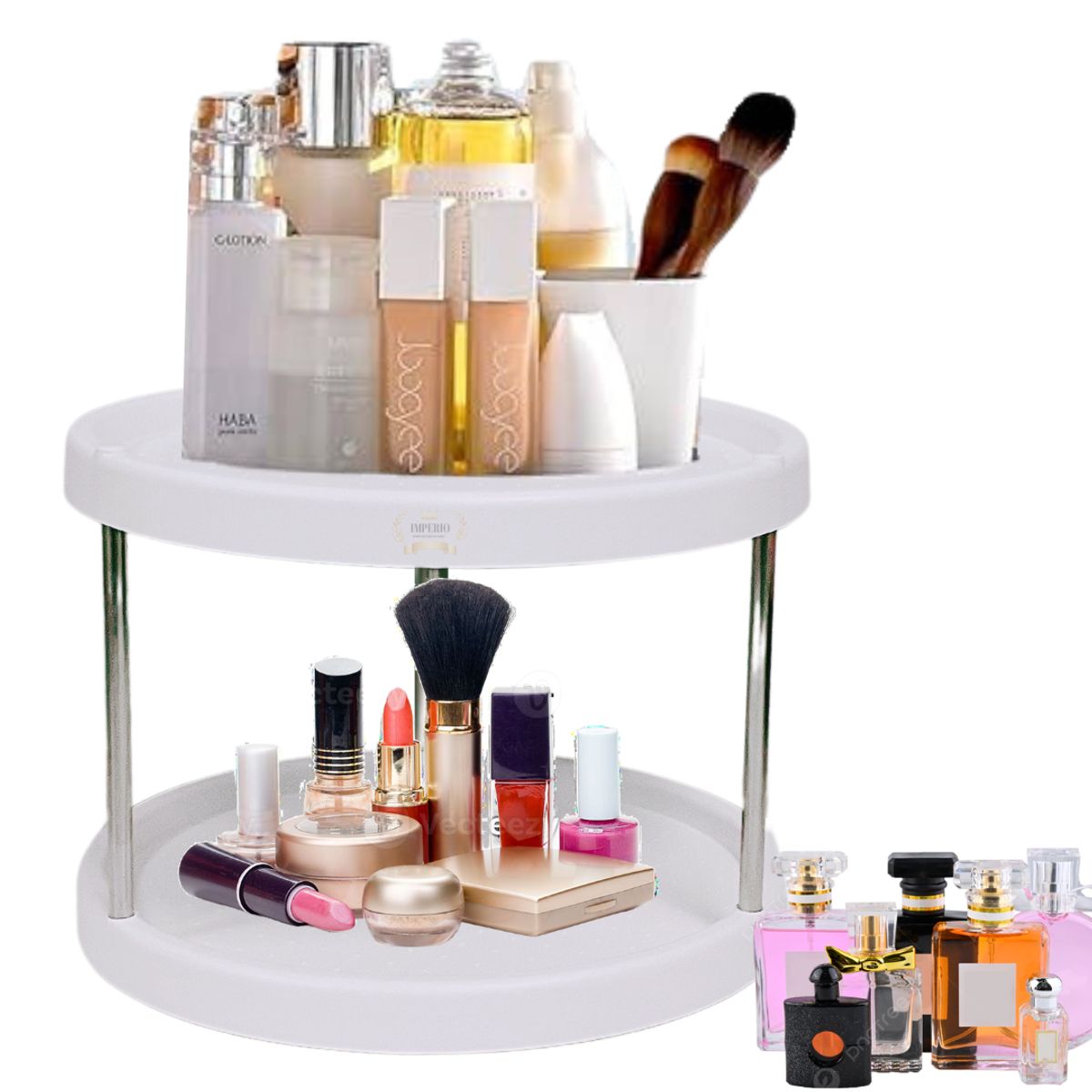 GENERICO - Especiero 2 Niveles Condimentos Giratorio 360° Organizador