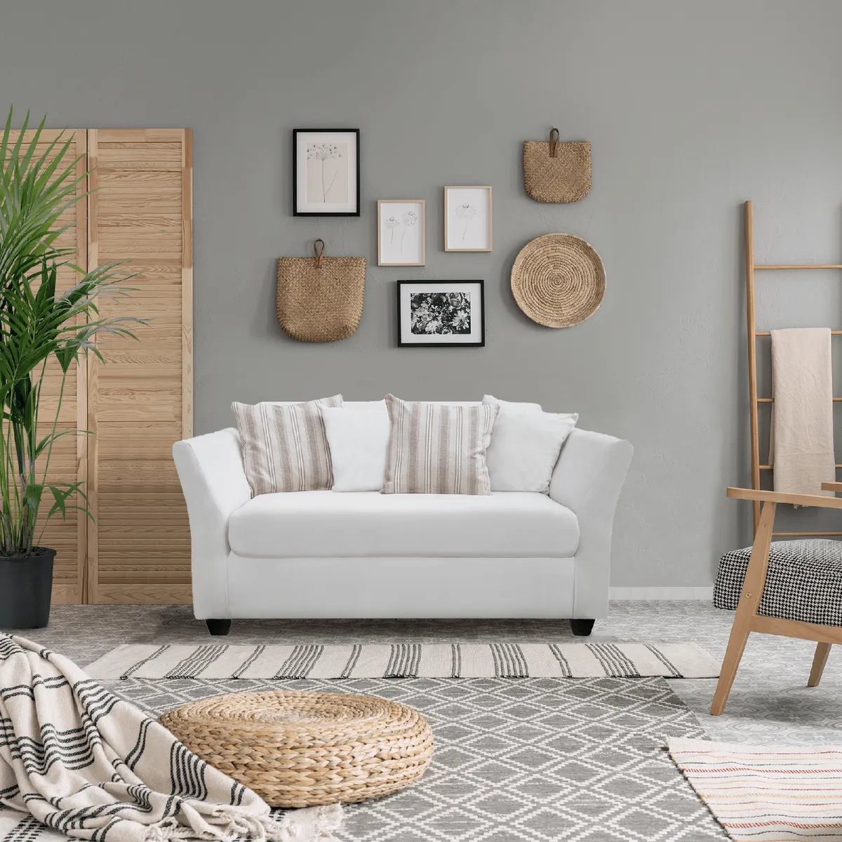 CASA WOW DECO - SOFA INA 2 CUERPOS BEIGE