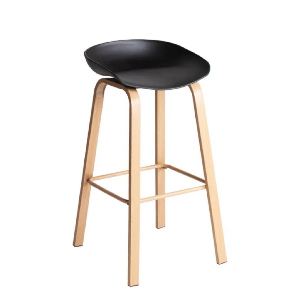 GENERICO - Pack 4 Piso Bar Nórdico Negro 75cm