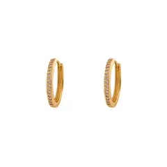 BOAZ JOYAS - ARGOLLAS LISAS CIRCONES BAÑADAS EN ORO 18MM