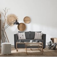 SOFA DANTE 2 CUERPOS GRIS