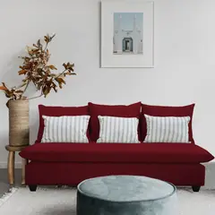 CASA WOW DECO - SOFA AMBAR 3 CUERPOS ROJO