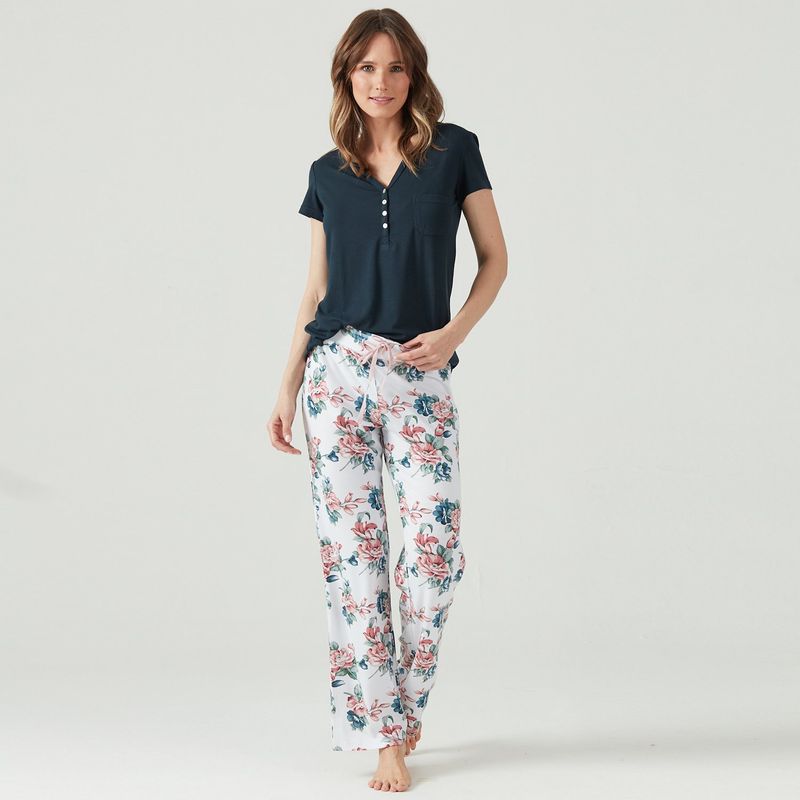 BARBIZON - Pijama Kate Pantalon Largo Azul