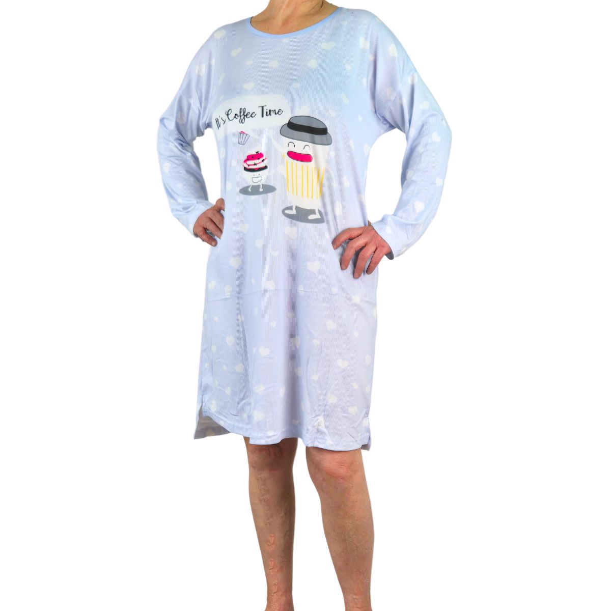 LIKE SHOP - Pijama Mujer Camisa De Dormir Coffee