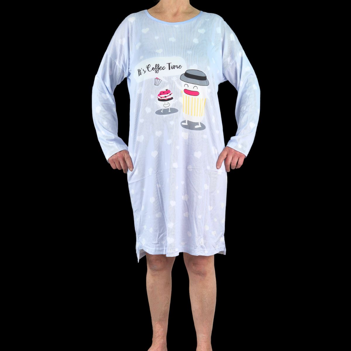 LIKE SHOP - Pijama Mujer Camisa De Dormir Coffee