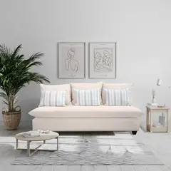 CASA WOW DECO - SOFA AMBAR 3 CUERPOS BEIGE