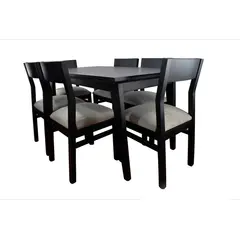 MUEBLES NATIVA - Comedor vendetta negro tapiz beige