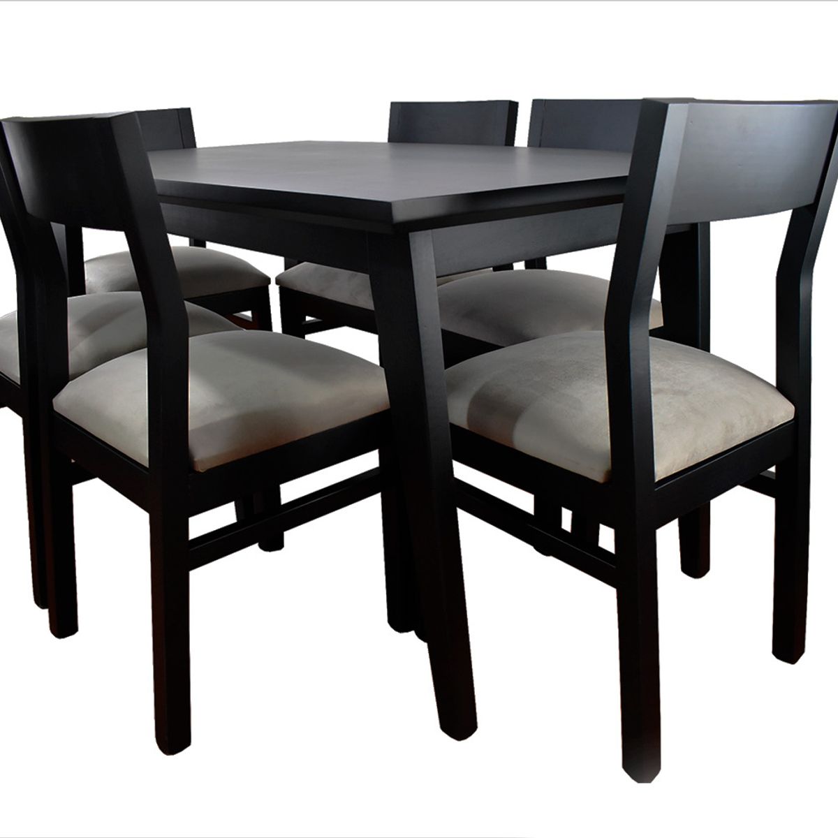 MUEBLES NATIVA - Comedor vendetta negro tapiz beige