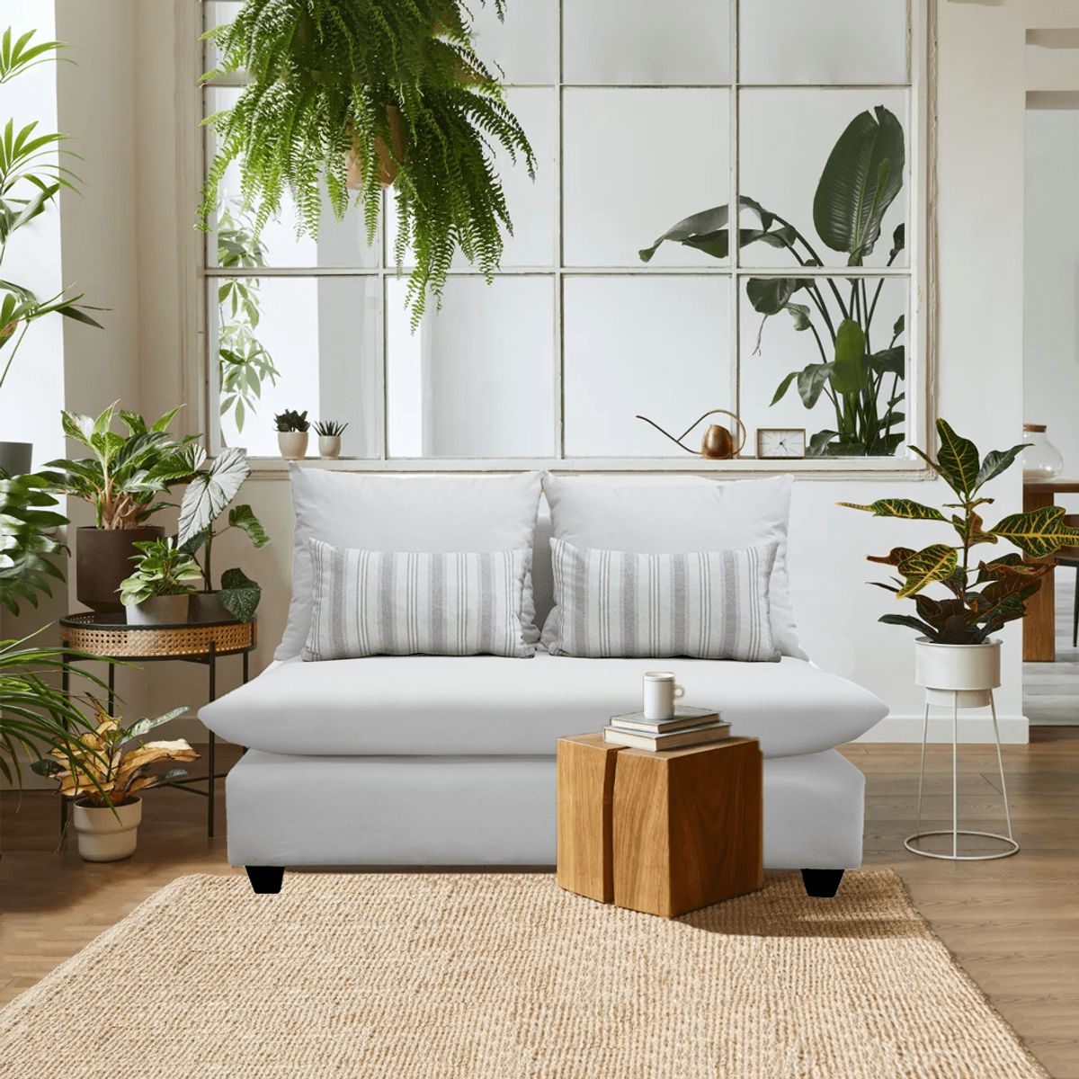 CASA WOW DECO - SOFA AMBAR 2 CUERPOS BEIGE