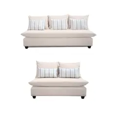 CASA WOW DECO - LIVING AMBAR 3-2 CUERPOS BEIGE