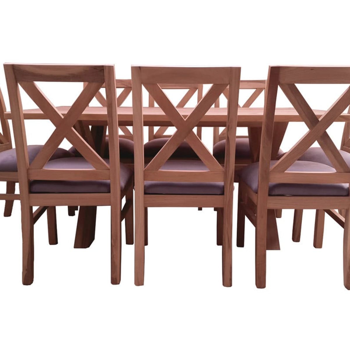 MUEBLES NATIVA - comedor cruz 100x180 silla cruz 6 beige