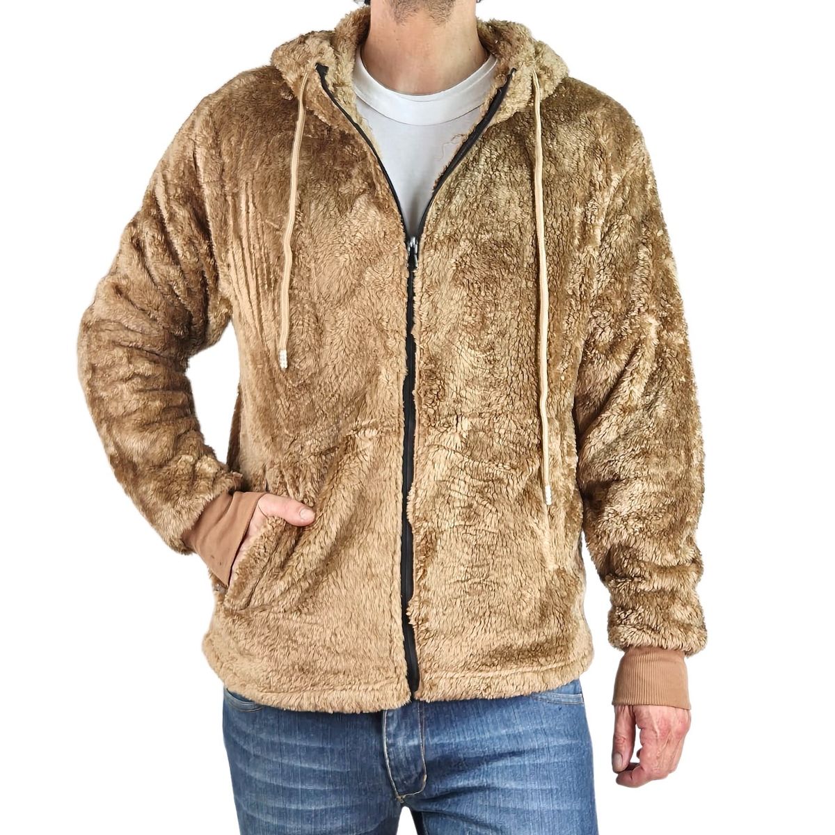 LIKE SHOP - Polerón Peludo Canguro Hombre Premium 251