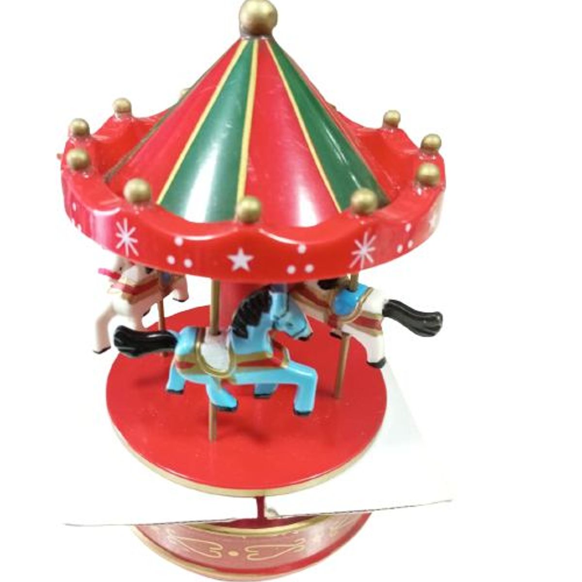 GENERICO - Juguete musical carrusel de madera 17x10cm
