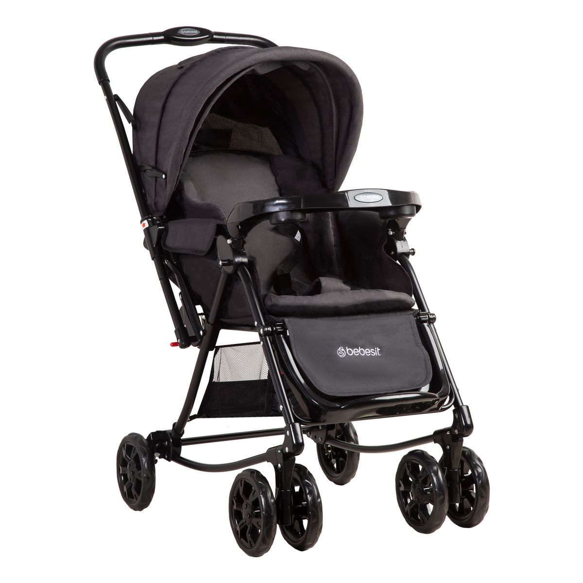 BEBESIT - Coche Cuna Balancin SX Negro Melange Bebesit