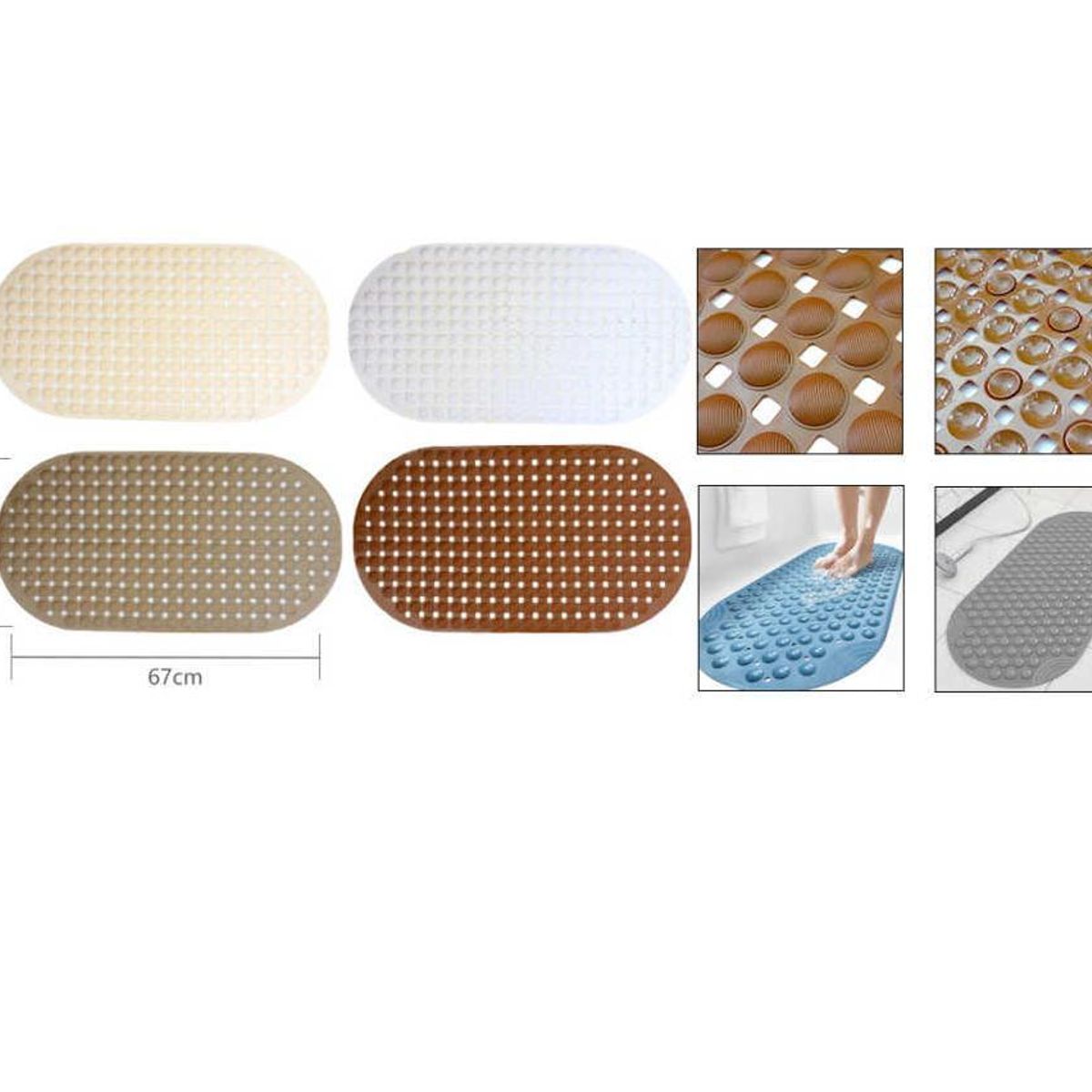 GENERICO - Alfombra antideslizante de baño