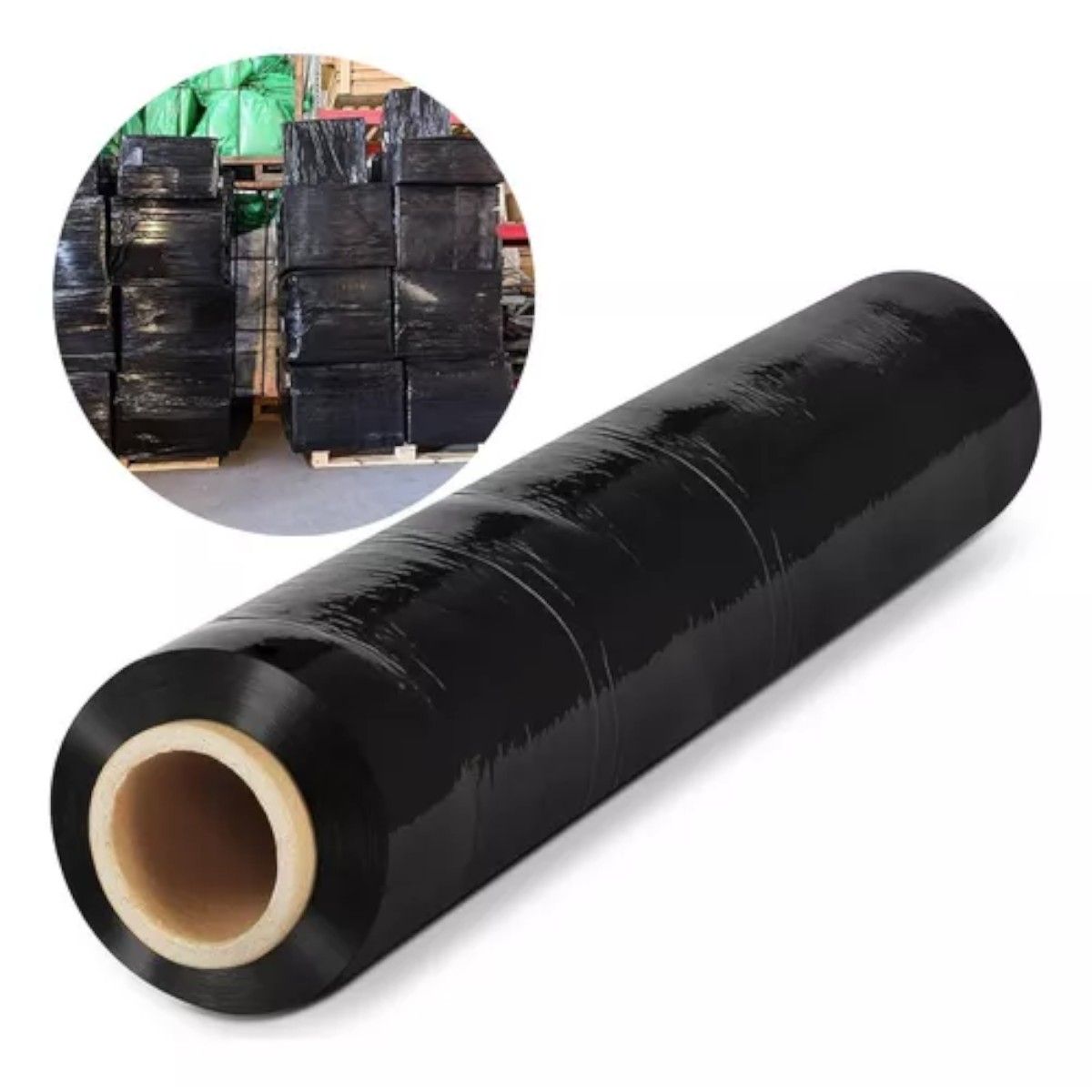 GENERICO - Rollo De Film Plástico Negro Aluza Industrial