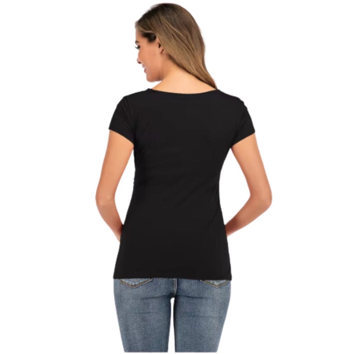 LIKE SHOP - Camiseta mujer elasticada manga Corta Bambu 8326