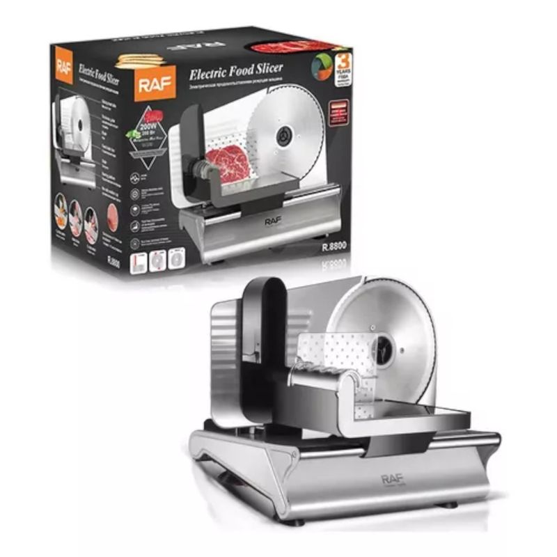 GENERICO - Rebanadora Eléctrica Cortadora De Queso Jamón Carne Vegetales Raf R8800