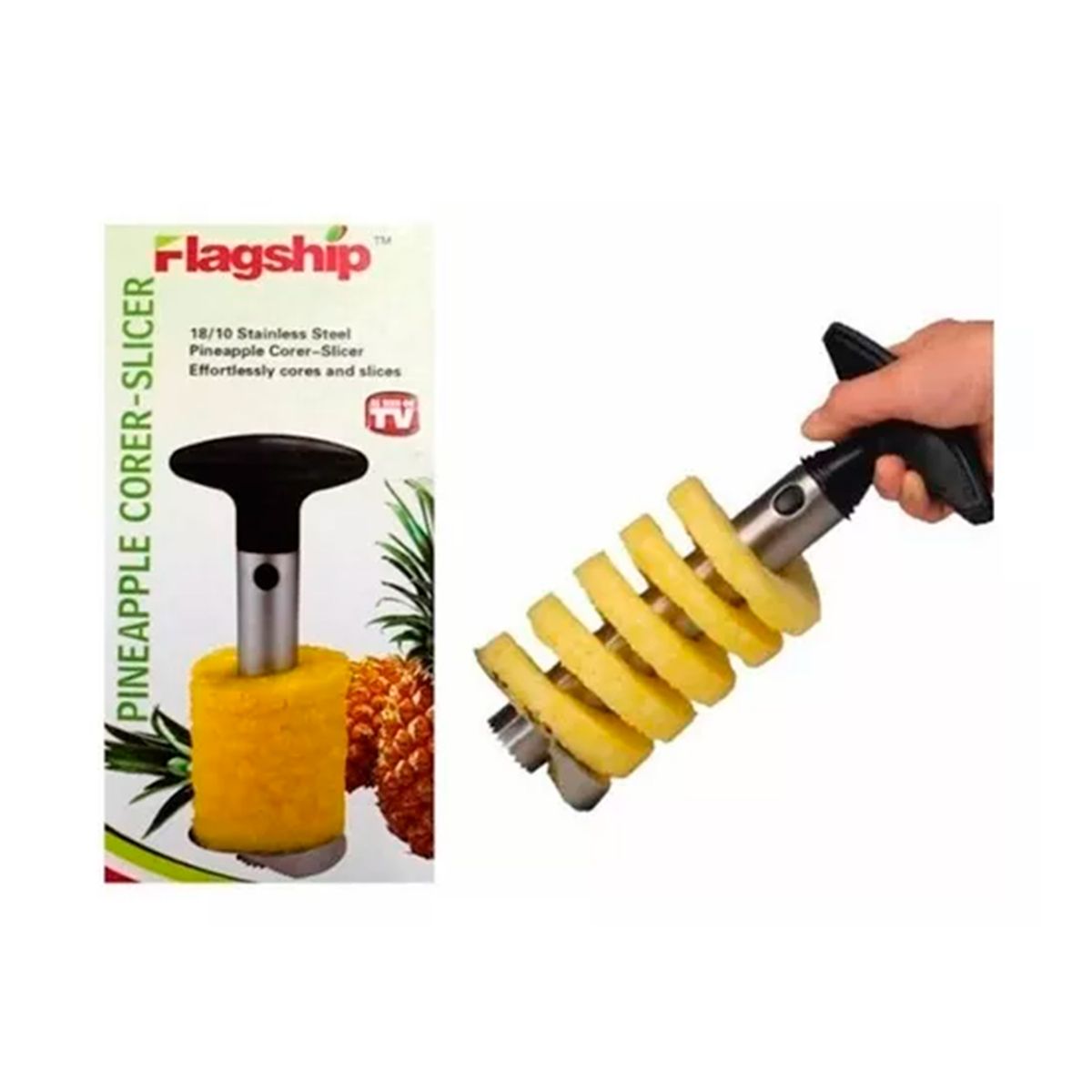 GENERICO - Cortador Pelador De Piña Flagship Extrae Rebana