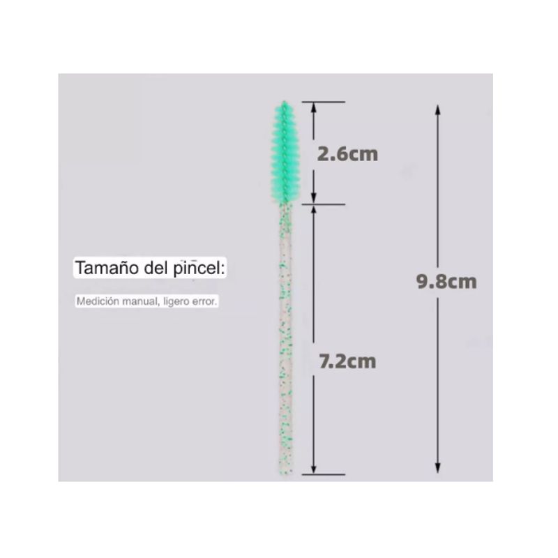 GENERICO - Set 100 Cepillos Desechable Para Cejas Y Pestañas Extensión CELESTE