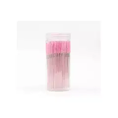 GENERICO - Set 100 Cepillos Desechable Para Cejas Y Pestañas Extensión ROSA