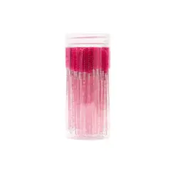 GENERICO - Set 100 Cepillos Desechable Para Cejas Y Pestañas Extensión FUCSIA