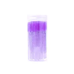 GENERICO - Set 100 Cepillos Desechable Para Cejas Y Pestañas Extensión MORADO