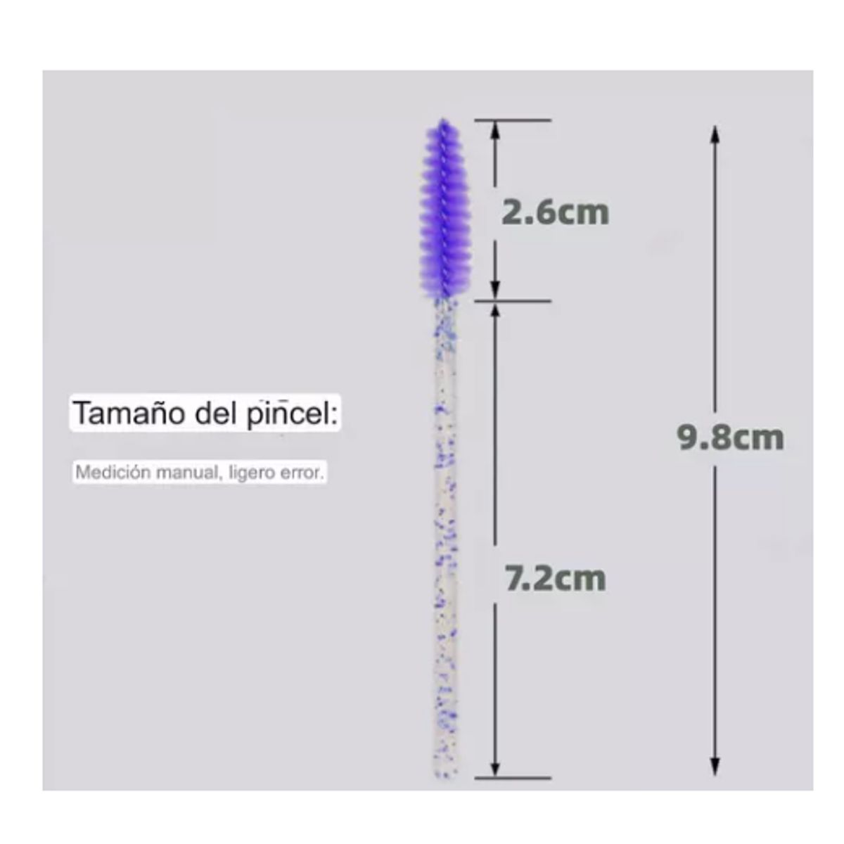 GENERICO - Set 100 Cepillos Desechable Para Cejas Y Pestañas Extensión MORADO