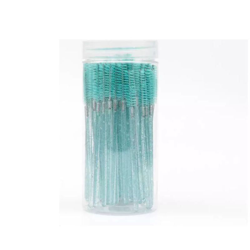 GENERICO - Set 100 Cepillos Desechable Para Cejas Y Pestañas Extensión CELESTE