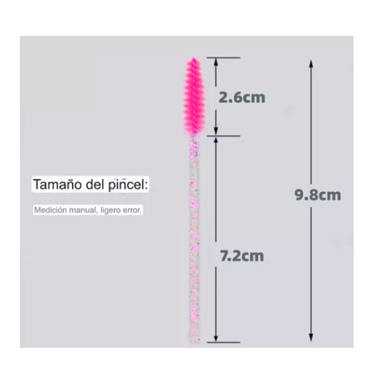 GENERICO - Set 100 Cepillos Desechable Para Cejas Y Pestañas Extensión ROSA