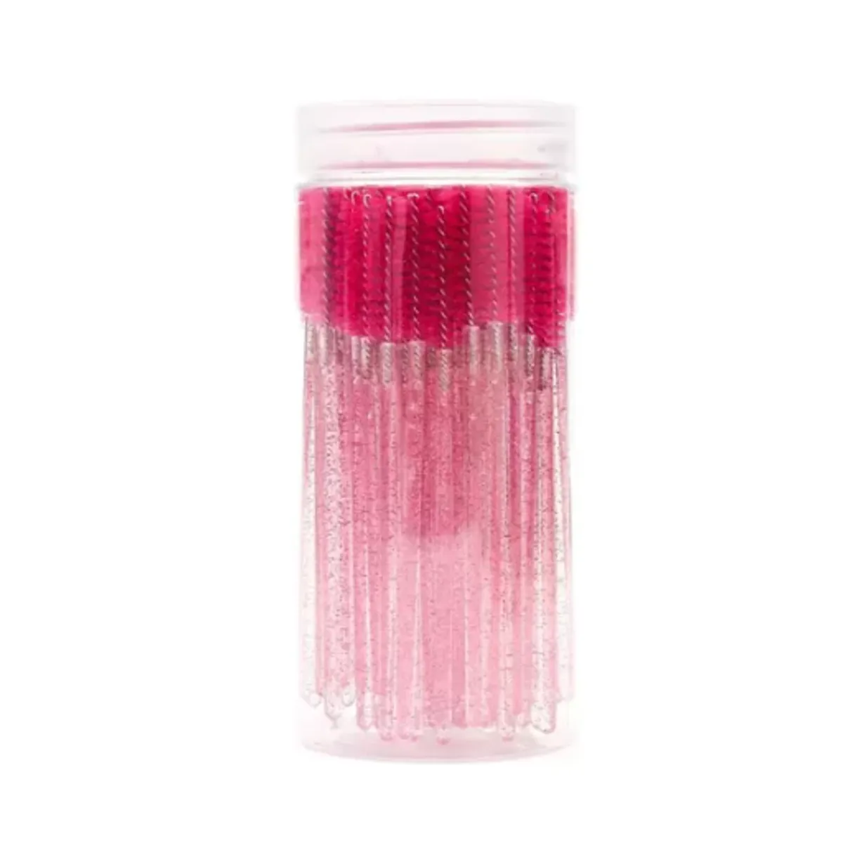 GENERICO - Set 100 Cepillos Desechable Para Cejas Y Pestañas Extensión FUCSIA