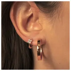 BOAZ JOYAS - ARGOLLAS NALA BAÑADAS EN ORO BLANCO