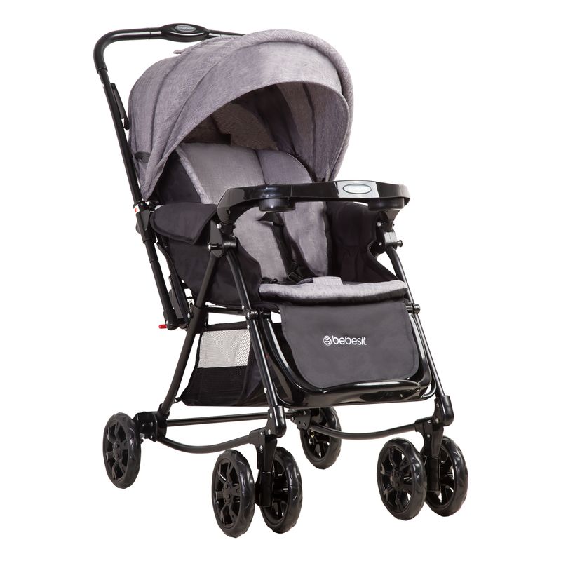BEBESIT - Coche Cuna Balancin SX Gris Melange Bebesit