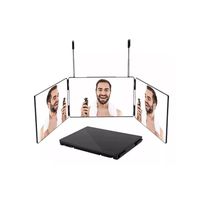 Espejo De 3 Vías De Corte De Pelo Triple De 360° Con Ganchos