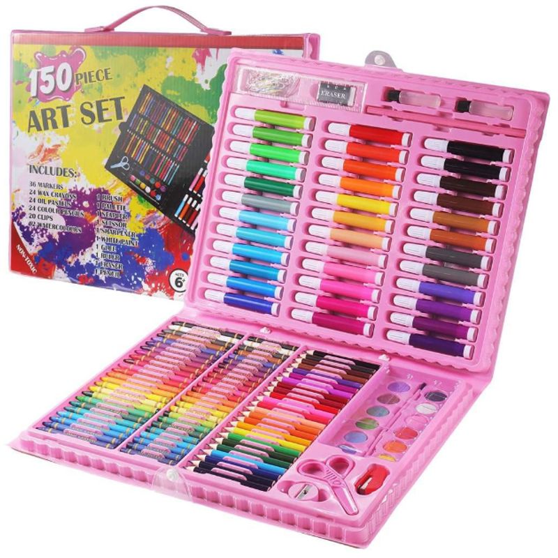 GENERICO - Kit De Arte Para Niños Juego De 150 Pz Con Estuche Portátil