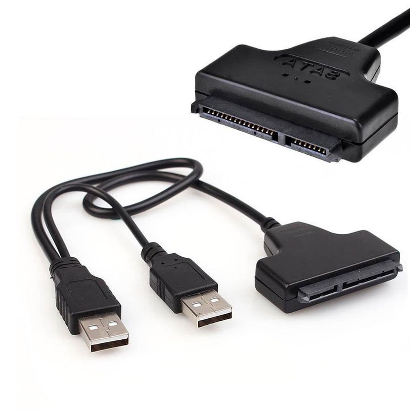 GENERICO - Adaptador USB 2.0 a Sata con Doble USB