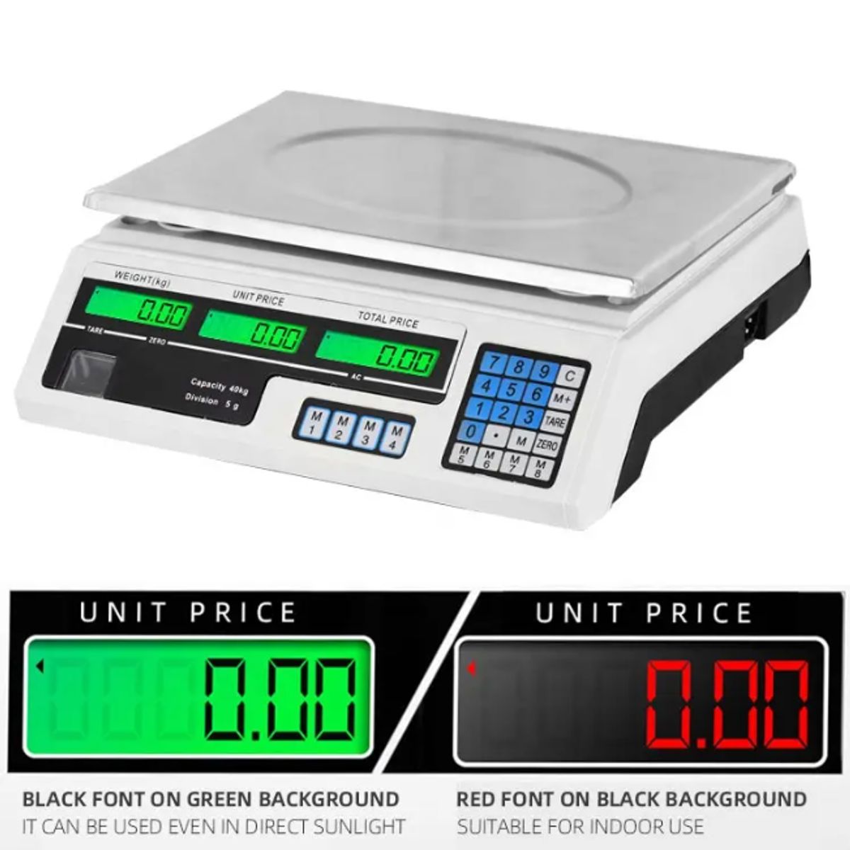 GENERICO - Báscula De Cálculo De Precio Electrónico Digital De 40 kg