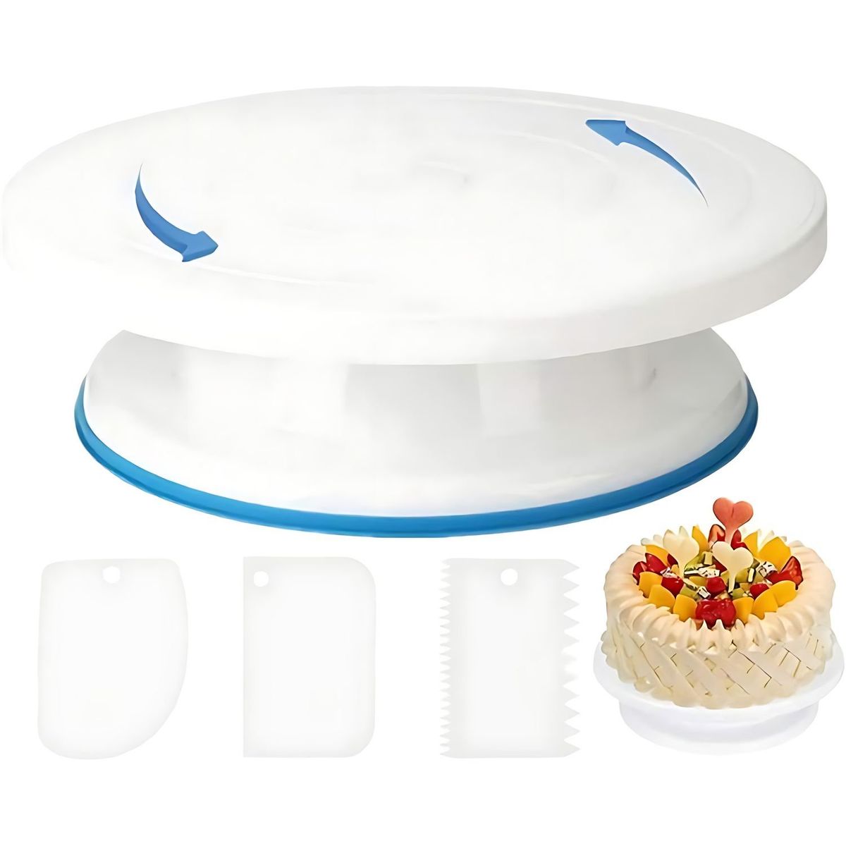 NOVYSTOR - Base Giratoria 360 Para Torta Repostería 28 Cm De Diámetro