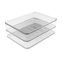 OU - Contenedor JamónQueso Doble Clear Transparente