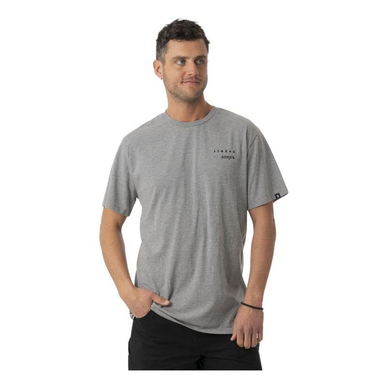 STOKED - Polera Sokos Reciclada Hombre Gris