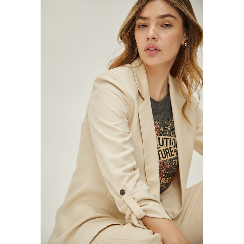 IO Blazer Beige Mujer Io - Main Image